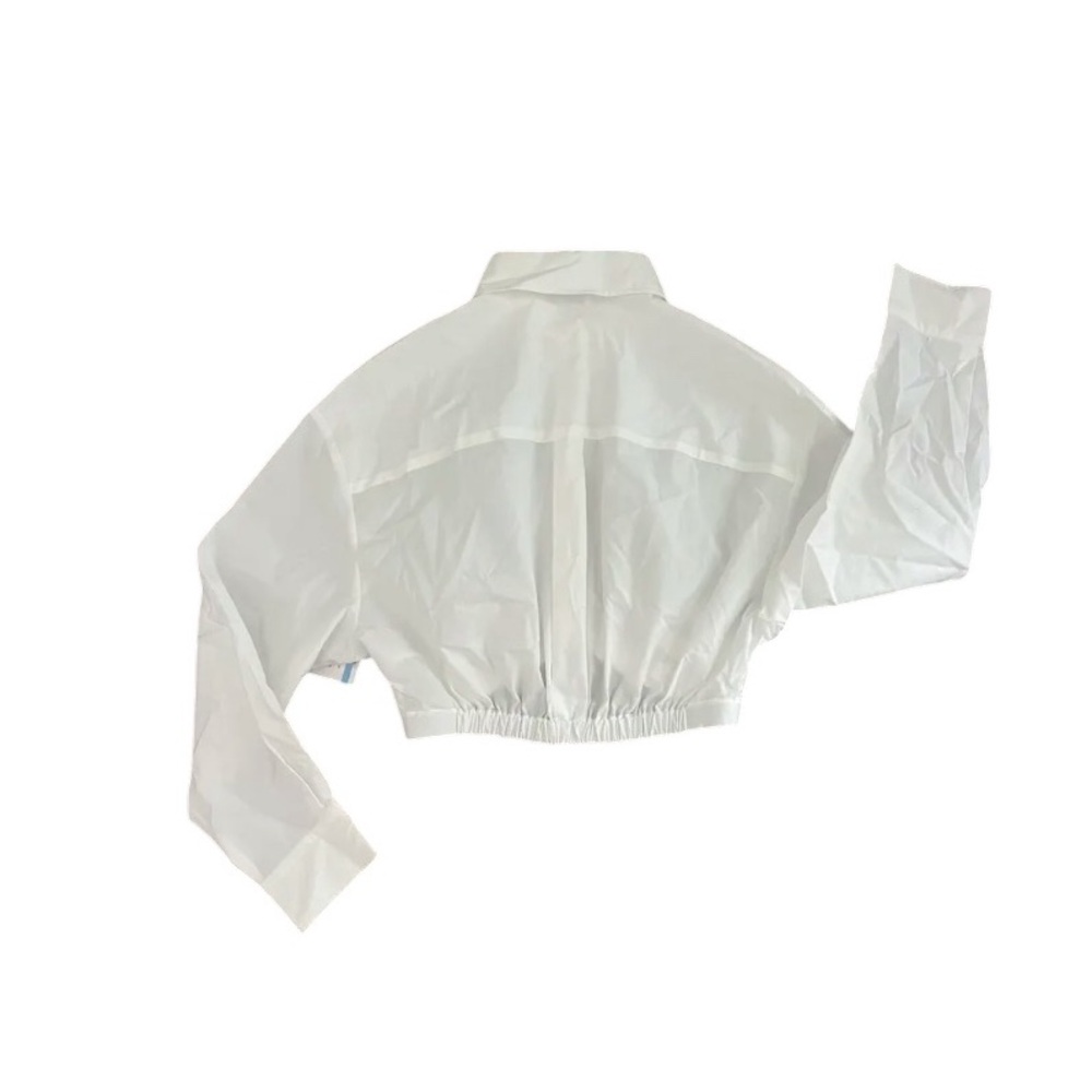 Sandro | White Button-Up Cropped Shirt - Picture 4 of 6